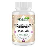 Bindemittel Entgiftung Kapseln 1500 mg, Reich an Aktivkohle, Hochdosierte 12-In-1 Formel für Leber und Darm, Natürlich & Vegan Leicht Einziehend (90 Stück (1er Pack))