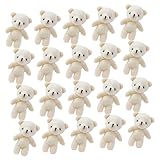 DRESSOOS 20st Schönes Mini-bär-dekor Mini-kuschelbär Kleiner Plüschbär Entzückender Bärenanhänger Stofftier Mini Miniatur Mini-plüschbär Kleiner Bär Schlüsselanhänger Braunbär Pp Baumwolle