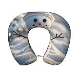 Reise-Nackenkissen, U-Form, Memory-Schaum, Reisekissen, Winter, Schneemann, Flugzeugkissen zum Schlafen, bequemes Stützkissen für Kopfstütze, Nackenkissen für Züge, selbstfahrende Autos,