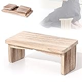 JYCCH Klappbare Yogabank aus Holz, ergonomischer kniender Meditationshocker, tragbare Meditationsbank - 39,5 * 19,5 * 16 cm