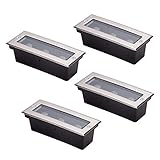 WZYDYDY Bodenleuchten Aussen Led 3W Bodeneinbaustrahler Rechteck Draussen Garten Rostfreier Stahl Garten Licht Draussen Wird for Rasenflächen, Gehwege, Innenhöfe, Terrassen, Terrassen, AC85-265V, Pack