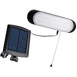 Cabilock 1Stk Wandleuchte aus Zugdraht im Freien Außenwandleuchten Solar-Wandleuchte deckenlampe vintage pendelleuchte vintage Licht im Innenhof Landschaftslampe Kristallines Silizium Black