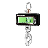 Digitale Kranwaage, Digitale Hängewaage 1500 kg/1000 kg/500 kg mit 65 Fuß Fernbedienung, robuste Kranwaage, LCD-Industrie-Hakenwaage Für Garage, Bauernhof, Jagd(LCD 1500KG Black)