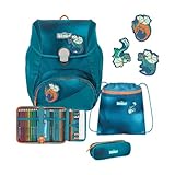 Scout Alpha Schulranzen-Set 4-tlg. Exklusiv Superflash Seadragon 2023