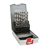 Bosch Professional 19tlg. HSS-G ProBox Metallbohrer-Set (für Stahl, Ø 1-10 mm, Zubehör Bohrschrauber und Bohrständer)