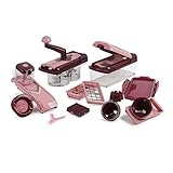 Genius Nicer Dicer Fusion Smart Set (23 Teile) inkl. Twist in rubinrot Alles-Schneider Hobeln Würfeln Julienne Gemüse- & Spiralschneider - Ideal für den gesunden Lebensstil