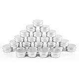 MQODLFP 25 Stück Aluminium Döschen,Cremedose Leer Metall Tiegel Kleine Dosen Cremedöschen mit Deckel für Lippenbalsam Kosmetik Creme Proben Nagelkuns