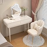 Moderner Make-up-Schreibtisch mit Spiegelleuchten und Schubladen, 3 Beleuchtungsfarben, ideal für Schlafzimmer (120 cm)