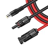 Solarstecker auf DC 8mm Kabel Adapter DC7909 zu Solarpanel Stecker Solarkabel 16 AWG Wasserdicht Solarpanel PV Ladekabel Kompatibel mit Jackery Explorer 240 500 1000 Bluetti EB70 EB3A Powerstation