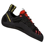 LA SPORTIVA M Tarantulace Schwarz - Bequemer vielseitiger Herren Leder-Kletterschuh, Größe EU 40 - Farbe Black - Poppy
