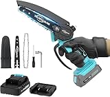 YARDCARE Mini Kettensäge, 6 Zoll Akku Kettensäge mit Automatischer Öler,Akku und Ladegerät,Elektrische Handkettensäge Akku für Gartenscheren Astschere Holzschneiden
