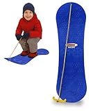 Jamara 460390 Snow Play Snowboard 72cm - aerodynamische Bauweise, Ziehschnur mit Griff, extra Glatte Rutschfläche auf der Unterseite mit Gleitkufen, Anti Rutsch Oberfläche auf der Oberseite, Blau