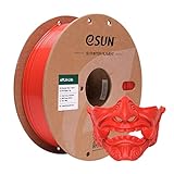 eSUN PLA Filament 1.75mm, Modifiziertes 3D Drucker Filament PLA, Maßgenauigkeit +/- 0.03mm, 1KG Spule (2.2 LBS) 3D Druck Filament für 3D Drucker (C-Rot, PLA Lite - 1KG)
