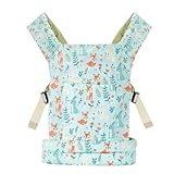 Lictin Puppentrage, Puppe Trage, Babytrage Puppe für Mädchen, Puppen Tragegurt Niedliches Grüner Zoo, Puppen Babytrage mit Verstellbarem, Puppentragetuch für Verschiedene Kindergrößen