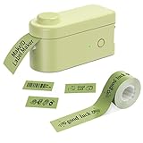Makeid Beschriftungsgerät Selbstklebend, Bluetooth Etikettendrucker Tragbares Mini Etikettiergerät für iOS & Android Zuhause, Wireless Label Maker für Schule Büro Grün