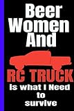 RC TRUCK: College Ruled 6x9 Inch 120 pages Line Note book Journal perfect appreciation and gratitude gift to make someone happy