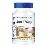 Fair & Pure® - Jod Tabletten 150mcg aus Kaliumjodid - 60 Tabletten - 100% des Tagesbedarfs - vegan - ohne Magnesiumstearat