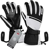 Unigear Skihandschuhe Herren Damen, Wasserdicht rutschfest Winter Sport Handschuhe für Skifahren Snowboard Eislaufen Wandern