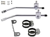 Fahrrad Gepäckträger Universal Befestigung Set - Silber - Aluminium - 55 Kilogramm Tragfähigkeit - Rücksitzmontage