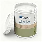 Bianca Stella Universalfarbe Ohne Schleifen - Wasserbasierte Parfümierte Renoiverfarbe für Möbel, Holz, Fliesen, Metall & Kunststoff - Weiß, Glänzend, Kratzfest, Hochdeckend, 1000ml