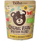 Boho Bio Veganes Proteinpulver (1kg) - ohne Süßungsmittel, ohne Aromen, ohne Gluten, Laktosefrei, Mehrkomponenten Vegan Protein