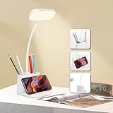 owwasd Schreibtischlampe LED, LED Tischlampe 3 Farb und 8 Helligkeitsstufen Dimmbar Wiederaufladbar Nachttischlampe leselampe ideal für Leser, Arbeiten