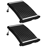 Xichuzi Solar-Heizungen für Pool Gebogen 2 STK Pool Solarheizung, Poolheizung, Poolzubehhör, Sonnenkollektor, 72,5x46 cm