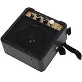 BESPORTBLE Mini Tragbarer mit Audioanschluss Kompakter Bass Gitarrenverstärker Praktischer Lautsprecher Robustes Design Einstellbare Klangregelung für Übung und Performance