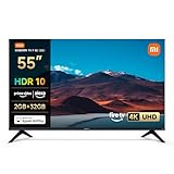 Xiaomi TV F 55, 55 Zoll (140 cm), 4K UHD, Smart TV, Fire OS8, Triple Tuner DVB-C/S/S2/T/T2,HDR10, MEMC,60Hz mit 120Hz Game Boost Mode, Sprachsteuerung mit Alexa, 2GB+32GB, Kompatibel mit Apple AirPlay