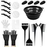 NEPAK 18 Pcs Haarfärbepinsel Set,Haarpinsel zum Haare Färben,Haarfärbeset mit Färbeschale,Färbepinsel,Haare Färben Zubehör for DIY, Salon