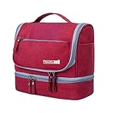 Reise-Kulturbeutel, große Kapazität, Reisetasche, Nass- und Trockentrenntasche, Kulturbeutel, Kulturbeutel, Reise-Organizer, Reise-Kulturbeutel, wasserdichter Kulturbeutel, weinrot, Refer to