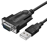 Bpzmm USB auf RS232 Seriell Kabel 1,8M, USB Seriell DB9 mit PL2303 Chipsatz, DB9 Buchse Serielles Adapterkabel für Router und Switches, Kompatibel mit Windows 11 10 8.1 8 7 (Nicht für VGA)