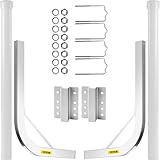 VEVOR Bootsanhänger-Führungsschiene, 2 Stück 152 cm Stahl-Anhängerpfostenführungsschiene, mit Weißen PVC-Rohrabdeckungen, Komplettes Montagezubehör im Lieferumfang Enthalten