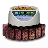 BEITZ BS-9001 | Automatischer Münzzähler & Münzsortierer für EUR | Geldzählmaschine für Kleingeld | Zählt & Sortiert Münzen nach Wert | Elektronischer Münzautomat | Münzzählmaschine mit 8 Münzfächer