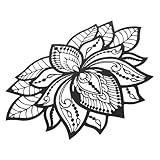 VALICLUD Metall Mandala Wanddeko Lotus Blume Schwarz Mandala Wandbild Wandanhänger für Innen Außen Wohnraum Balkon Geschenk