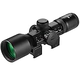 Paike 3-9x40 Kompaktes Zielfernrohr Taktische Gewehroptik Rot Grün Beleuchtetes Mil-Dot-Absehen für die Jagd