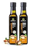 Kräuterland Bio Arganöl 2X250ml (500ml), ungeröstet (mild), kaltgepresst, naturrein ohne Zusatz von Aroma-, Farb- und Konservierungsstoffen, Premium Qualität aus Marokko