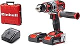 Einhell TE-CD 18 Li-i Brushless Power X-Change Akkuschrauber (mit Schlagfunktion, Li-Ion, 18 V, 2 Geschwindigkeiten, 60 Nm, LED-Licht, Koffer, inkl. 2 2,0-Ah-Akkus und Ladegerät)