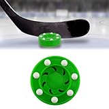 Kiuiom Roller Hockey Spiel,Street Ndoor Eishockey,Offizieller Puck Für Rollhockey,Eishockey-Pucks Für Indoor Outdoor-Spiele,Straßenhockey-Rollenpuck,Grün