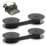 2 Stück Schreibmaschinenband,10M Farbband Schreibmaschine für DIN 2103,DIN 32755 und Andere Alte Schreibmaschinen (Schwarz + Schwarz)