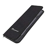 Modoker Herren-Geschenk-Krawattenetui für Reisen, Krawatte, Organizer, Tasche, Aufbewahrung, Manschettenknöpfe und Anzugzubehör, Schwarz, Schwarz, Für Reisen