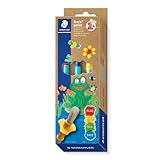 STAEDTLER Noris® junior 989 40 Kinder-Pinselset, Karton-Karte mit 3 Pinseln S, M und L, 98940-SBK3