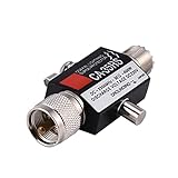 RiToEasysports Koaxialer Überspannungsschutz, Eisen-Blitzableiter, Hochfrequenz-Koaxial-Licht-Überspannungsschutz für Antennen, UHF-Anschluss, 50 Ohm, 2500 MHz