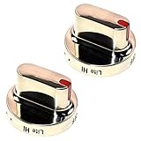 HQRP Ersatzknöpfe für Brenner, 2 Stück, für Samsung FX510BFGS FX510BGS FX710BGS NX583G0VBSR NX58F5300SS NX58F5500SS NX58H5600SS Gas Ofen und HQRP Untersetzer