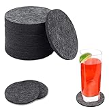 30 StüCk Filzuntersetzer Rund, Filz Untersetzer FüR GläSer, Untersetzer gläser, Glasuntersetzer, Tischuntersetzer，Filzuntersetzer Rund FüR Tassen Tisch Bar GläSer Becher