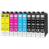 Yowell 10x T0715 Multipack Druckerpatronen Kompatibel für Epson T0711 T0712 T0713 T0714 für Stylus BX300F SX610FW SX600FW SX510W SX400 SX410 SX415 SX100 SX200 SX210 SX215 SX218 DX4400 DX7400