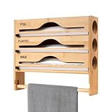 Frischhaltefolien-Organizer – Etikettenspender, Folienschneider, Multifunktional Und Platzsparend, Robust, Ideal Für Kühlschrank, Wandschrank Und Speisekammer | Zuverlässiges Zubehör Für