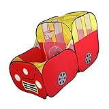DRESSOOS Tragbares Spielzelt Faltbares Zelt Kinder Schloss Spielhaus Spielzelt Für Jungen Kinderspielhaus Faltbare Spielhäuser Für Kinder Spiel Zelthaus Kinder Spielen Zelt Rot