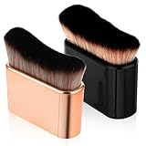 Molain Selbstbräuner Pinsel Großer Kabuki Pinsel Für Den Körper Sunless Tanner Make Up Gesichts Make Up Für Grundierung Rouge Schatten Bronzer (Roségold, Schwarz)