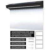 Solarbetriebene Hausnummern, wasserdicht, solarbetrieben, Außenadresse mit heller LED, Hofdekoration mit wetterfestem Material, Vordereingang für Garten, Straße, Haus, Hof, Weg